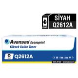 Avansas Q2612A Econoprint HP Canon FX9 FX10 Siyah Muadil Toner