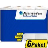 Avansas Soft Tuvalet Kağıdı 24'Lü X 6 Paket Koliyle Al Kazan