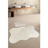 AVANTAJ Anatolia Vizon 2'li (80x140 + 50x70 Cm) Büyük Ebat Banyo Paspası Seti Kaymaz Tabanlı Klozet Takımı