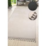 AVANTAJ Relax Krem Saçaklı Leke Tutmaz Kaymaz Taban Yıkanabilir Yolluk Genç Odası Peluş Modern Çocuk Halısı