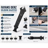 Avantajal 3 Ü 1 Arada Silikon Çıkarıcı + Kazıyıcı + Düzeltici Silikon Çekme Aparatı Sılıkoncek