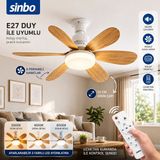 AvantajAl Tavan Vantilatörü ve LED Avize - Uzaktan Kumandalı - 6 Kanatlı - 52 cm - Çok Renkli - 1 Adet - Diğer