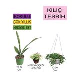 Avantajlı Ürünler 3'lü Set Tek Dikim Kılıç Askılı Tesbih Mezem Çiçeği
