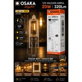Avarson (1 Adet) Osaka 12Volt 20W Sarı Işık G4 Duylu Dim Edilebilir Halojen Kapsül Ampul