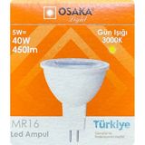 Avarson (1 Adet) Osaka 5W (40W) Sarı Işık (3000K) GU5.3 Duylu (İğne Bacak) Led Çanak Ampul