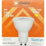 Avarson (1 Adet) Osaka 9W (70W) Sarı Işık (3000K) GU10 Duylu LED Çanak Ampul