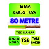 Avarson 16 MM NYA Enerji Kablosu, 80 Metre, Sarı-Yeşil