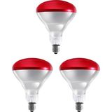 Avarson (3 Adet) 250W Kızılötesi (Infrared) Isıtıcılı Fizik Tedavi Lambası (Kırmızı Işık) E27 (Kalın Duy) - 250 W