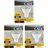 Avarson (3 adet) Cata 8W (50W) 3000K (Sarı Işık) GU10 DUYLU LED Spot Ampul
