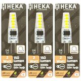 Avarson (3 Adet) Heka 2W (14W) 3000K (Sarı Işık) G4 Duylu Dim Edilebilir LED Kapsül Ampul