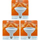Avarson (3 Adet) Osaka 14W (100W) Ilık Beyaz (Günışığı) (4000K) E27 Duylu (Kalın Duy) LED PAR30 Ampul - Gün Işığı