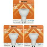 Avarson (3 Adet) Osaka 7W (50W) Beyaz Işık (6500K) GU10 Duylu LED Spot Ampul