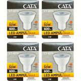Avarson (4 adet) Cata 8W (50W) 3000K (Sarı Işık) GU10 DUYLU LED Spot Ampul