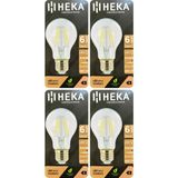 Avarson (4 Adet) Heka 6W (51W) 6500K (Beyaz Işık) E27 Duylu (Kalın Duy) LED Şeffaf Ampul