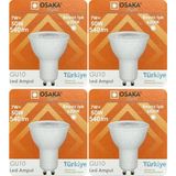 Avarson (4 Adet) Osaka 7W (50W) Beyaz Işık (6500K) GU10 Duylu LED Spot Ampul