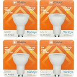 Avarson (4 Adet) Osaka 9W (70W) Sarı Işık (3000K) GU10 Duylu LED Çanak Ampul