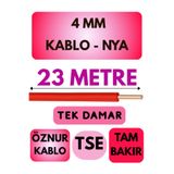 Avarson 4 MM NYA Enerji Kablosu, 23 Metre, Kırmızı