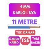 Avarson 4 MM NYA Kablo, 11 Metre, Mavi