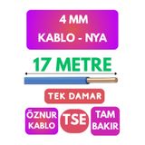 Avarson 4 MM NYA Kablo, 17 Metre, Mavi
