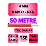 Avarson 4 MM NYA Kablo, 50 Metre, Kırmızı, Enerji Kablosu