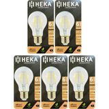 Avarson (5 Adet) Heka 6W (51W) 6500K (Beyaz Işık) E27 Duylu (Kalın Duy) LED Şeffaf Ampul