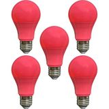 Avarson (5 Adet) Osaka 10W Pembe Işık E27 Duylu (Kalın Duy) LED Ampul