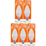 Avarson (5 Adet) Osaka 7W (50W) Sarı Işık (3000K) E14 Duylu (Ince Duy) LED Mum Ampul