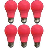 Avarson (6 Adet) Osaka 10W Pembe Işık E27 Duylu (Kalın Duy) LED Ampul