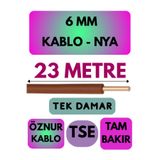 Avarson 6 MM NYA Enerji Kablosu, 23 Metre, Kahverengi