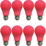 Avarson (8 Adet) Osaka 10W Pembe Işık E27 Duylu (Kalın Duy) LED Ampul