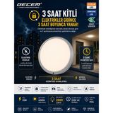 Avarson Gecem 20W Sensörlü LED Armatür 4000K (Doğal Beyaz) IP65 Acil Aydınlatma Özellikli - 4000K - Ilık Beyaz