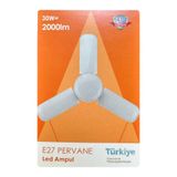 Avarson Osaka 30W LED Ampul, E27 Duy, 6500K Beyaz Işık, Pervane