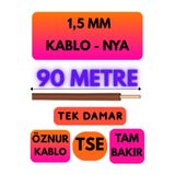 Avarson Öznur 1,5 MM NYA Enerji Kablosu, 90 Metre, Kahverengi