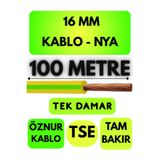 Avarson Öznur 16 MM NYA Kablo, 100 Metre, Sarı-Yeşil