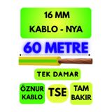 Avarson Öznur 16 MM NYA Kablo, 60 Metre, Sarı-Yeşil