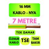 Avarson Öznur 16 MM NYA Kablo, 7 Metre, Sarı-Yeşil