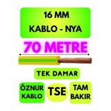 Avarson Öznur 16 MM NYA Kablo, 70 Metre, Sarı-Yeşil