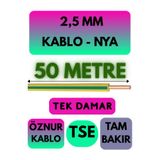 Avarson Öznur 2,5 MM NYA Kablo, 50 Metre, Sarı-Yeşil