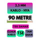 Avarson Öznur 2,5 MM NYA Kablo, 90 Metre, Sarı-Yeşil