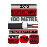 Avarson Öznur 2x10 NYY Yeraltı Kablosu, 100 Metre