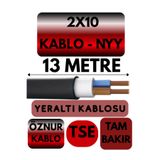 Avarson Öznur 2x10 NYY Yeraltı Kablosu, 13 Metre