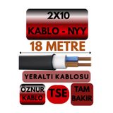 Avarson Öznur 2x10 NYY Yeraltı Kablosu, 18 Metre