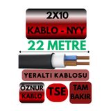 Avarson Öznur 2x10 NYY Yeraltı Kablosu, 22 Metre