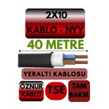 Avarson Öznur 2x10 NYY Yeraltı Kablosu, 40 Metre