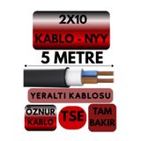 Avarson Öznur 2x10 NYY Yeraltı Kablosu, 5 Metre