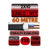 Avarson Öznur 2x10 NYY Yeraltı Kablosu, 60 Metre