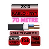 Avarson Öznur 2x10 NYY Yeraltı Kablosu, 70 Metre