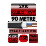 Avarson Öznur 2x10 NYY Yeraltı Kablosu, 90 Metre