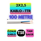 Avarson Öznur 2x2,5 TTR Kablo, 100 Metre, Beyaz