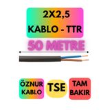 Avarson Öznur 2x2,5 TTR Kablo, 50 Metre, Siyah